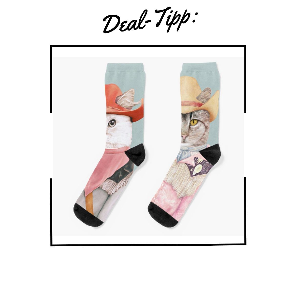 Cowboy-Katzen-Socken für nur 11,72€!