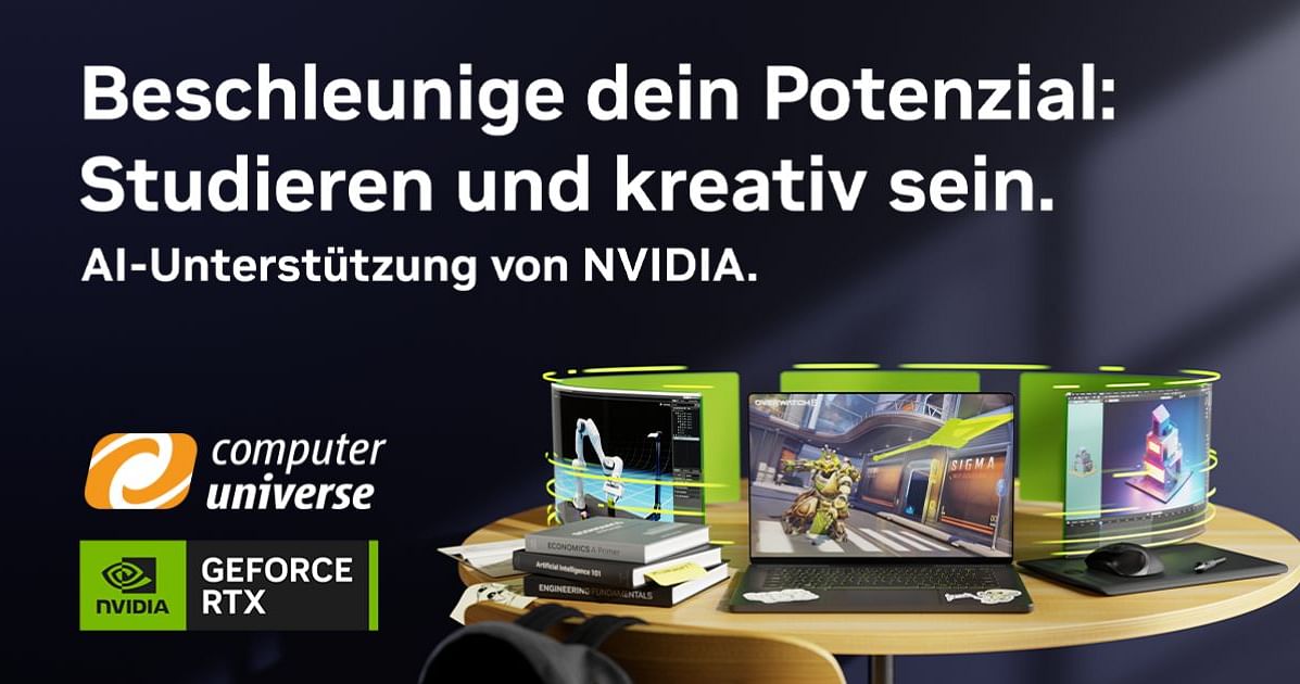 Back To School bei computeruniverse – Erweitere deine kreativen Fähigkeiten mit NVIDIA Studio