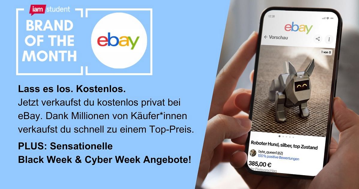 eBay – unsere Brand of the Month im November: Verkaufe, was du nicht mehr brauchst!