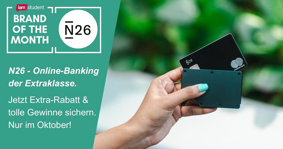 N26: Die Brand of the Month im Oktober bringt dir Online-Banking der Extraklasse!