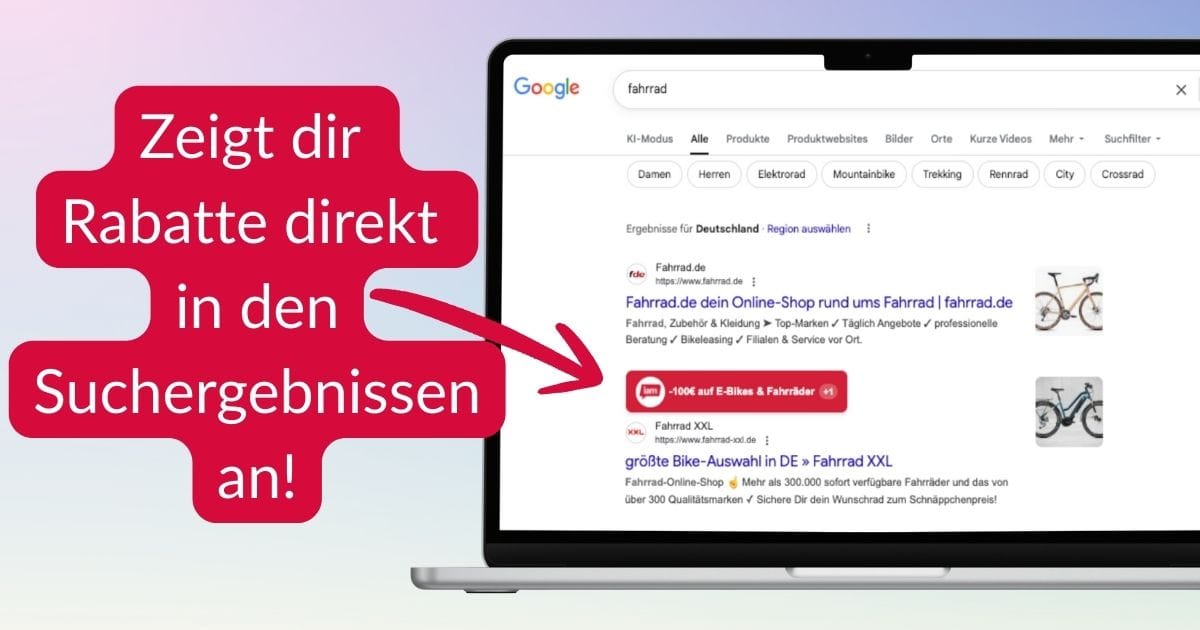 Spare mit unserer Chrome Erweiterung automatisch beim Online-Shopping!
